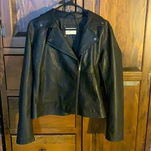 Black faux leather jacket